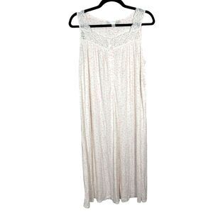 Eileen West Sleeveless Ballet Gown Pink Lace Floral Size Small